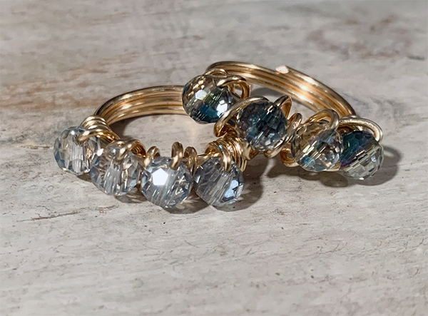 Crystal Wire Wrap Rings