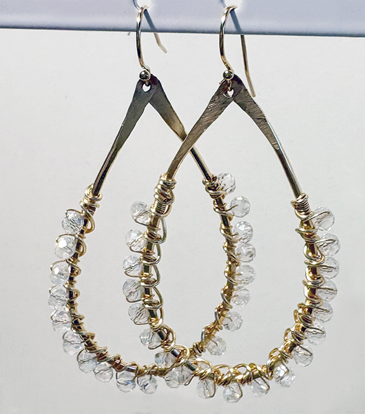 Large Teardrop Crystal earrings