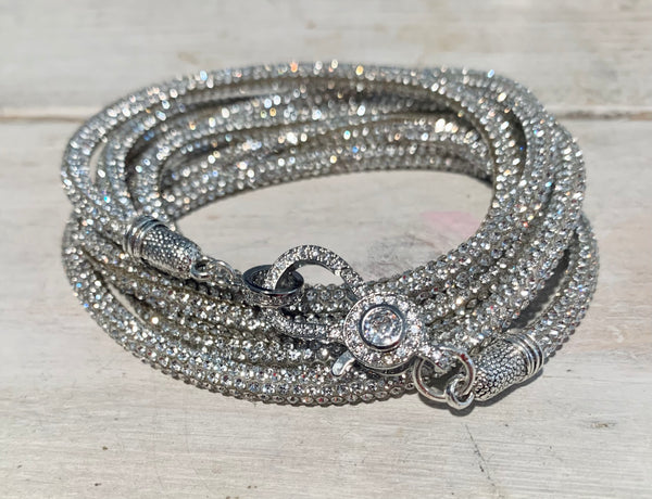 Rhinestone Rope Cord Wrap Bracelets/ Necklace
