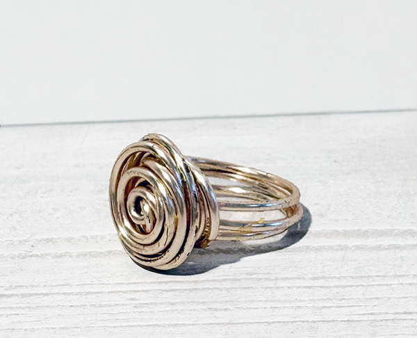 Gold Filled Wire Flower Ring