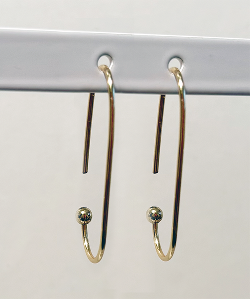 Half Oval Gold Filled Earrings