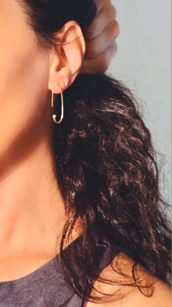 Half Oval Gold Filled Earrings