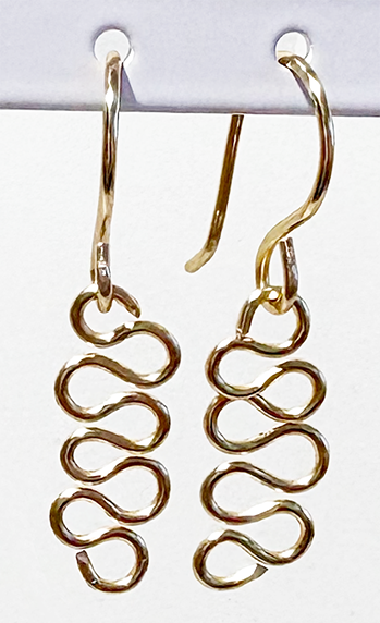 Gold Overlay Snake Earrings