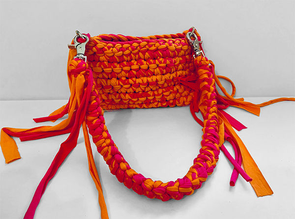 Double Color T-Shirt Yarn Crochet Purses