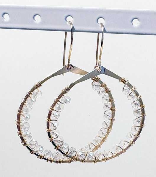 Large Crystal Hoop Earrings