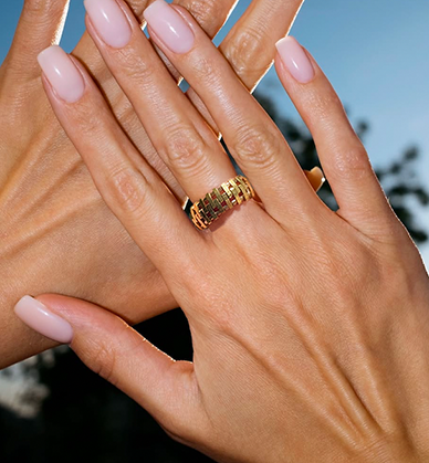 Gold Filled Double Cross Weave Ring