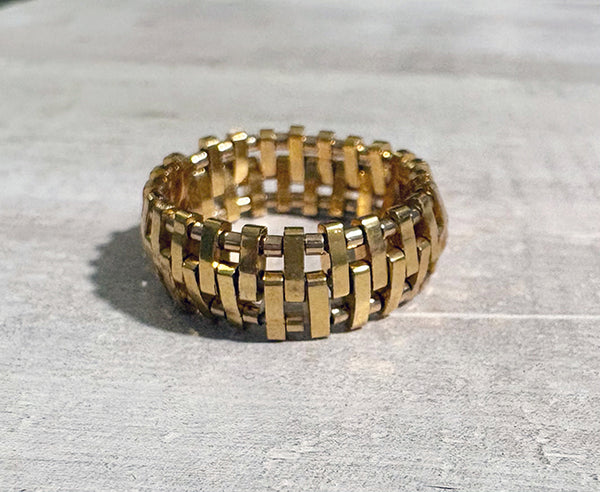 Gold Filled Double Cross Weave Ring