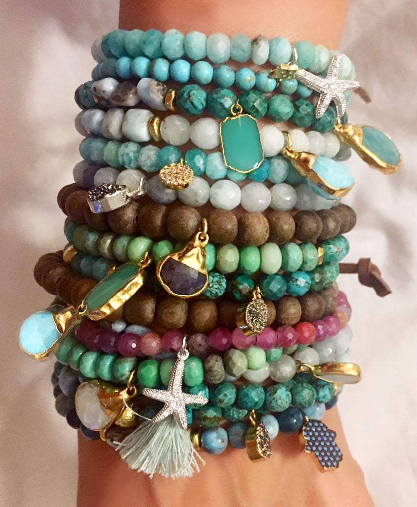 Stacked Mix and Match Bracelets with Dangles – Kami Lerner