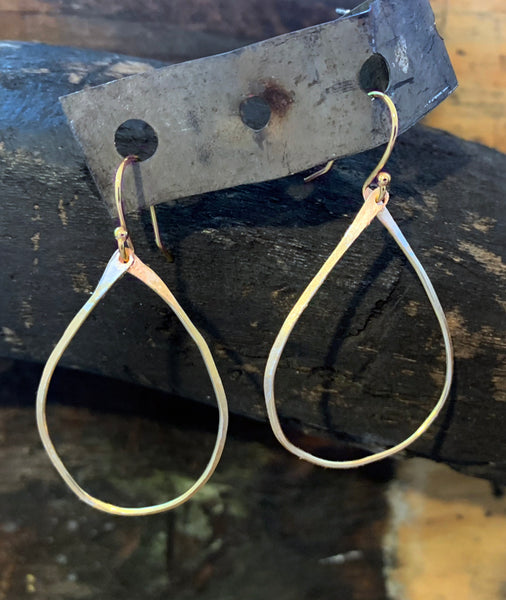 Gold Filled Hammered Earrings