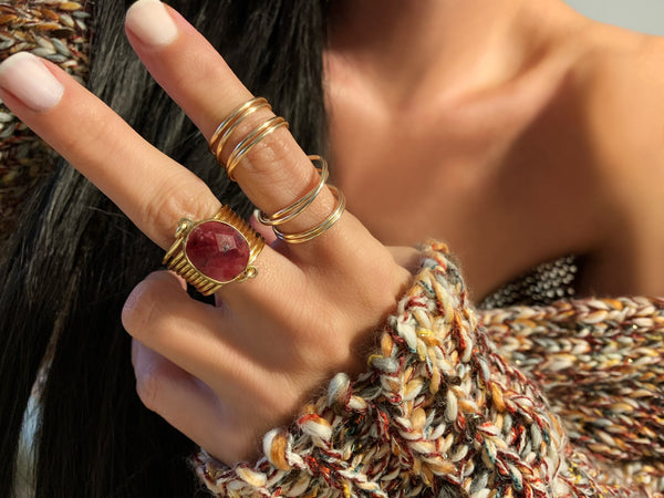 Ruby Wire Wrap Ring